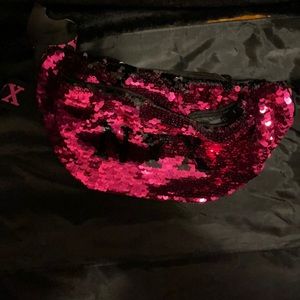 2/$10 
Pink and black sequin fanny pack